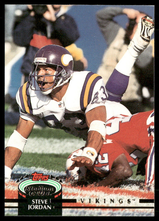 Steve Jordan 1992 Stadium Club #95 Minnesota Vikings