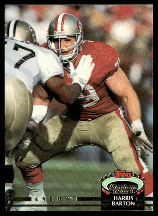 Harris Barton 1992 Stadium Club #101 San Francisco 49ers