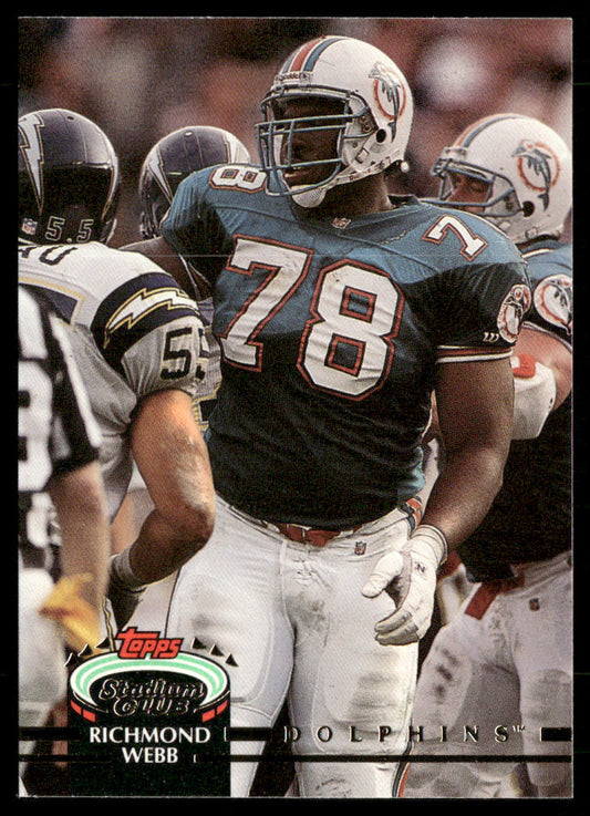 Richmond Webb 1992 Stadium Club #115 Miami Dolphins