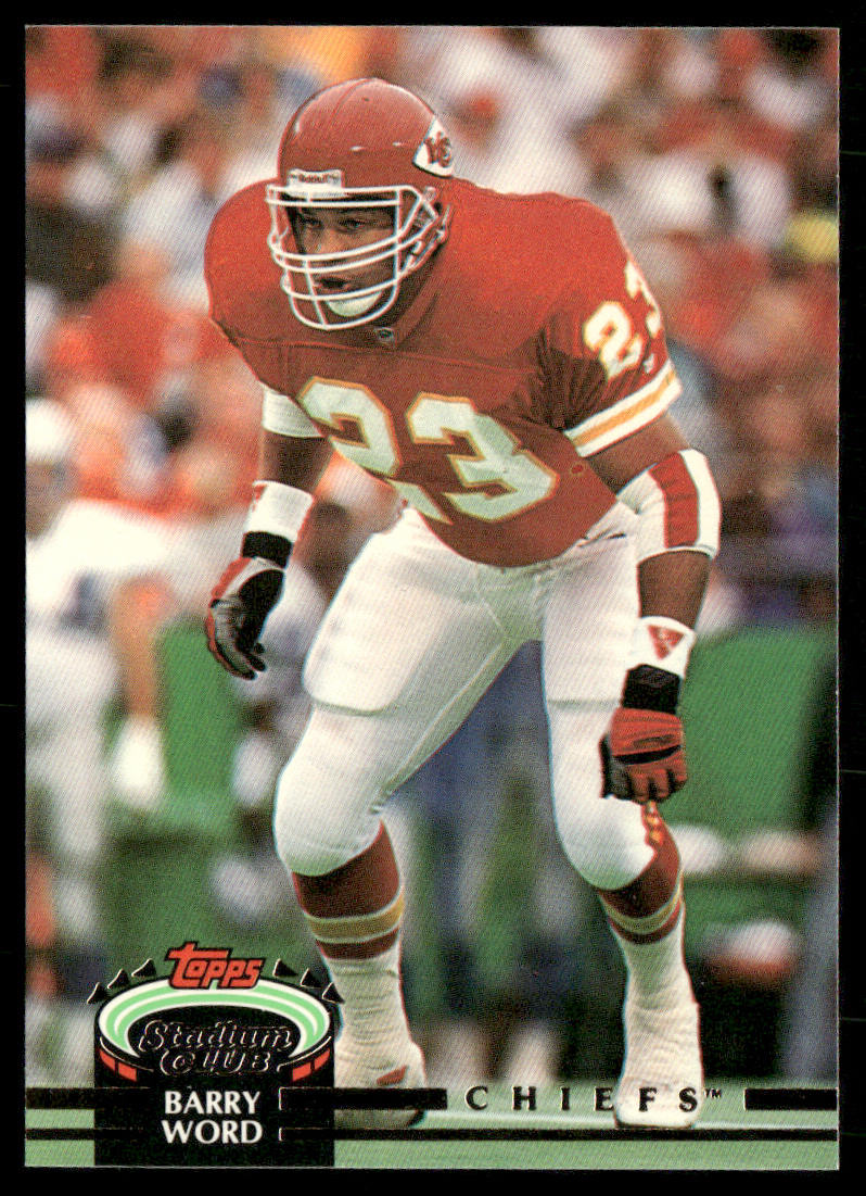 Barry Word 1992 Stadium Club #126 Kansas City Chiefs