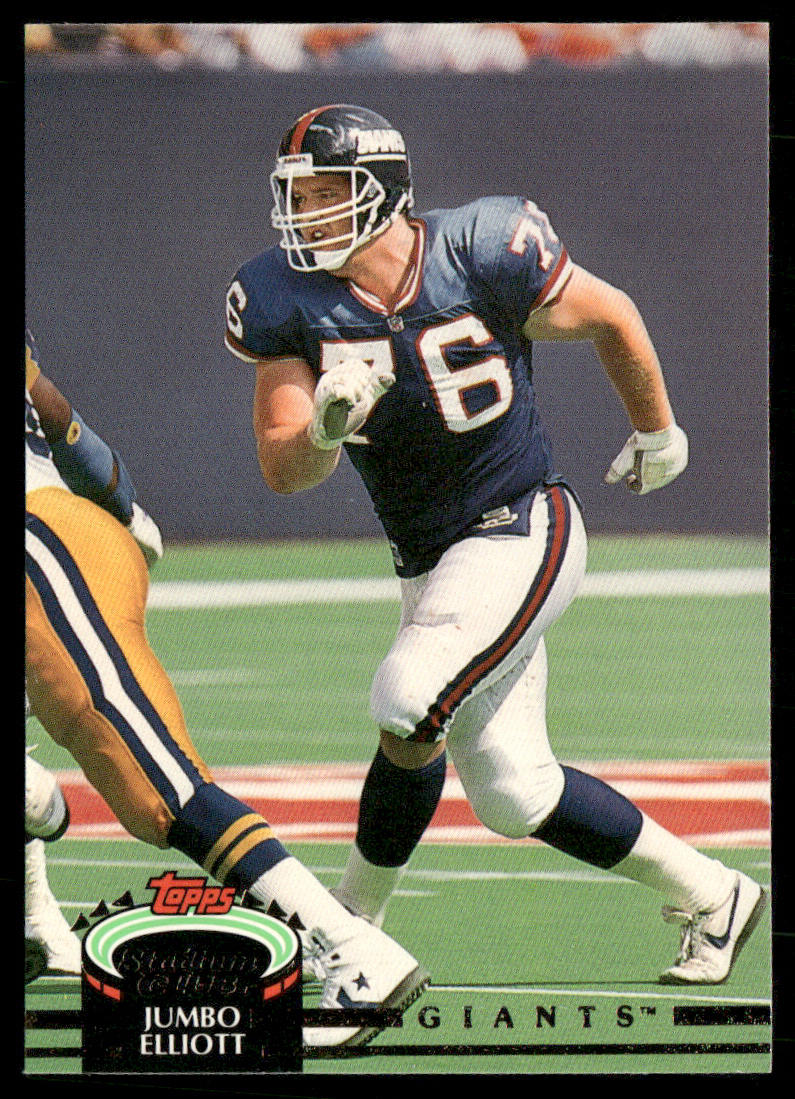 Jumbo Elliott 1992 Stadium Club #128 New York Giants