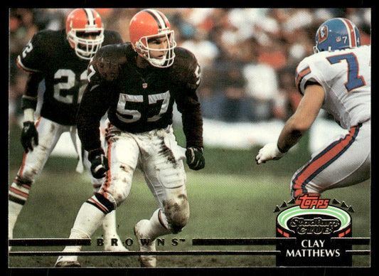 Clay Matthews 1992 Stadium Club #133 Cleveland Browns