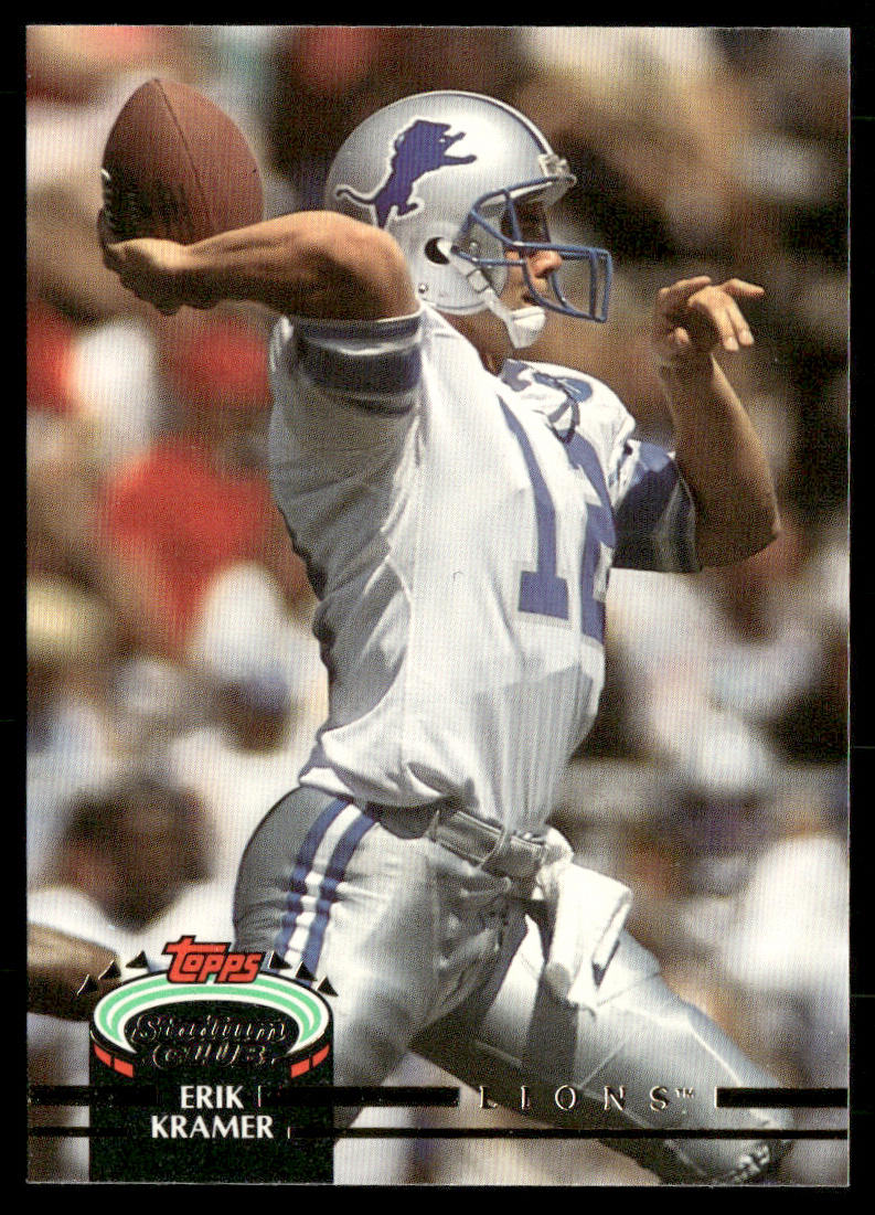 Erik Kramer 1992 Stadium Club #139 Detroit Lions