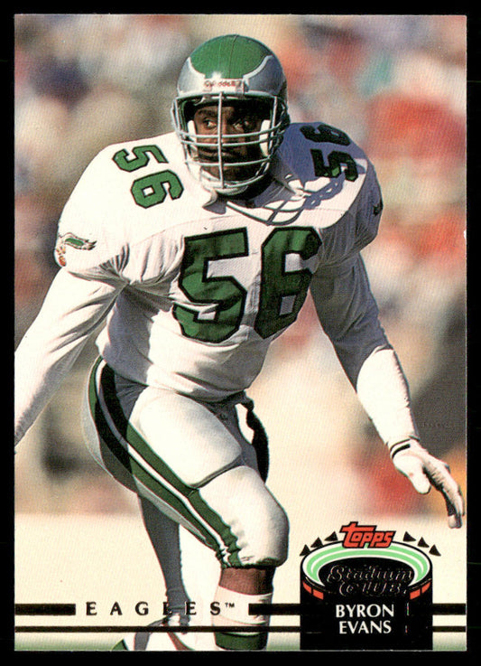 Byron Evans 1992 Stadium Club #151 Philadelphia Eagles