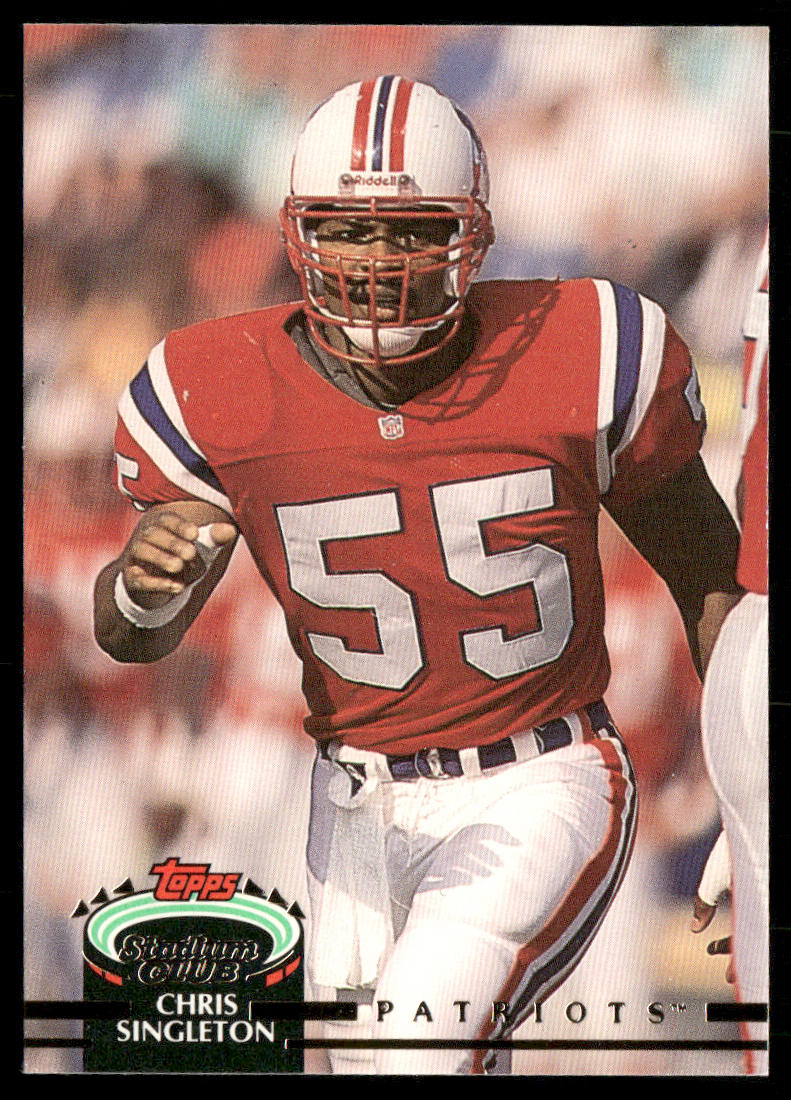Chris Singleton 1992 Stadium Club #156 New England Patriots