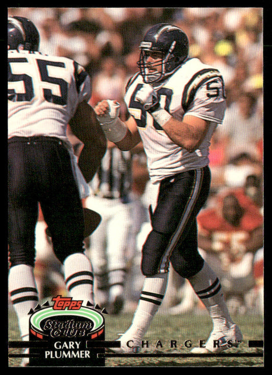 Gary Plummer 1992 Stadium Club #203 San Diego Chargers