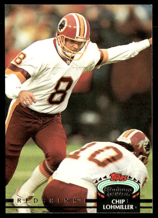 Chip Lohmiller 1992 Stadium Club #209 Washington Redskins