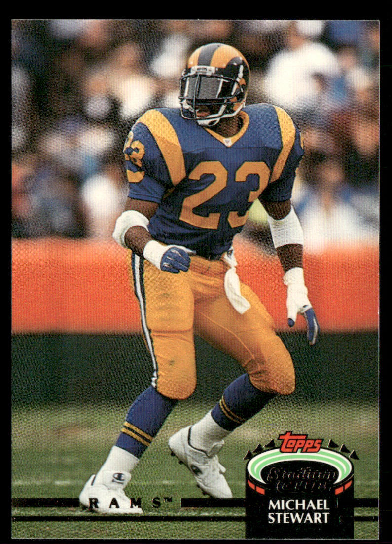 Michael Stewart 1992 Stadium Club #221 Los Angeles Rams