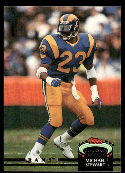 Michael Stewart 1992 Stadium Club #221 Los Angeles Rams