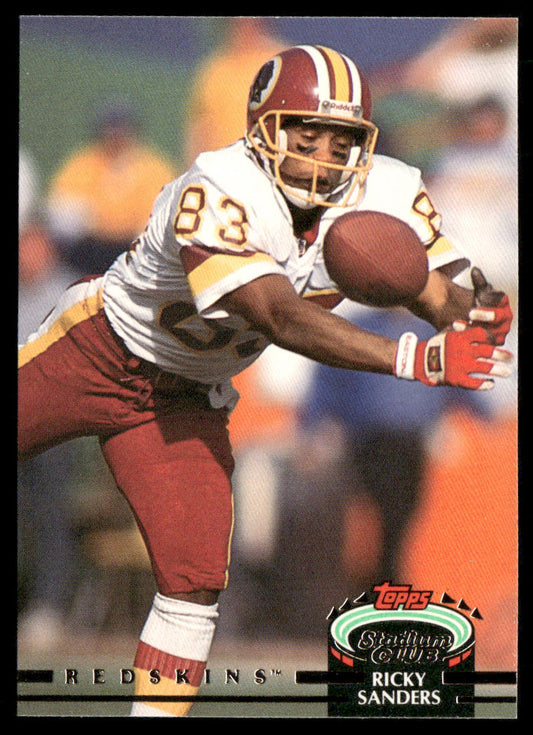 Ricky Sanders 1992 Stadium Club #223 Washington Redskins