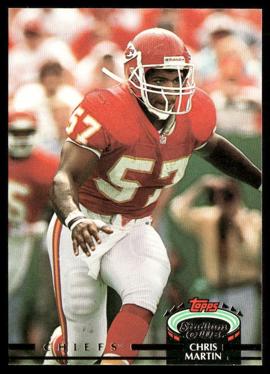 Chris Martin 1992 Stadium Club #228 Kansas City Chiefs