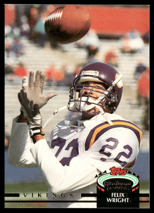 Felix Wright 1992 Stadium Club #231 Minnesota Vikings