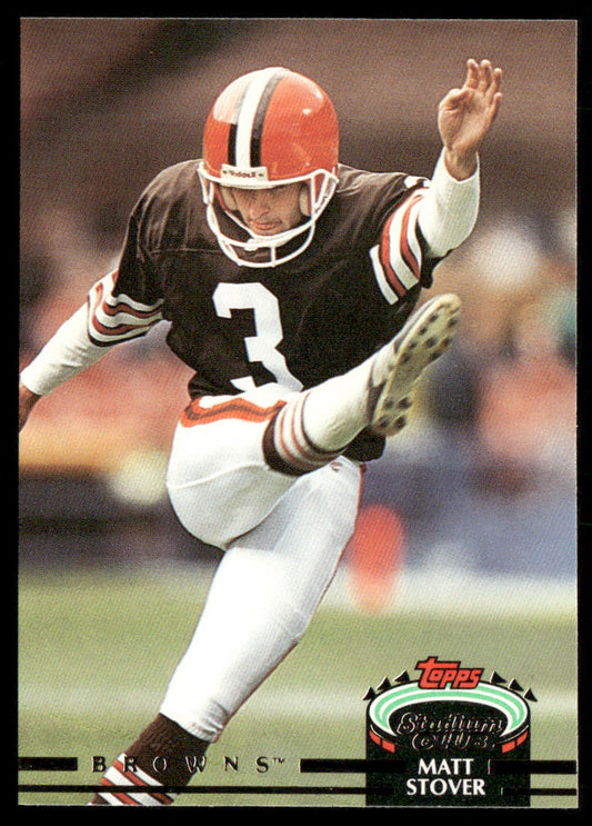 Matt Stover 1992 Stadium Club #245 Cleveland Browns