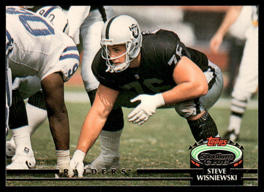 Steve Wisniewski 1992 Stadium Club #248 Los Angeles Raiders