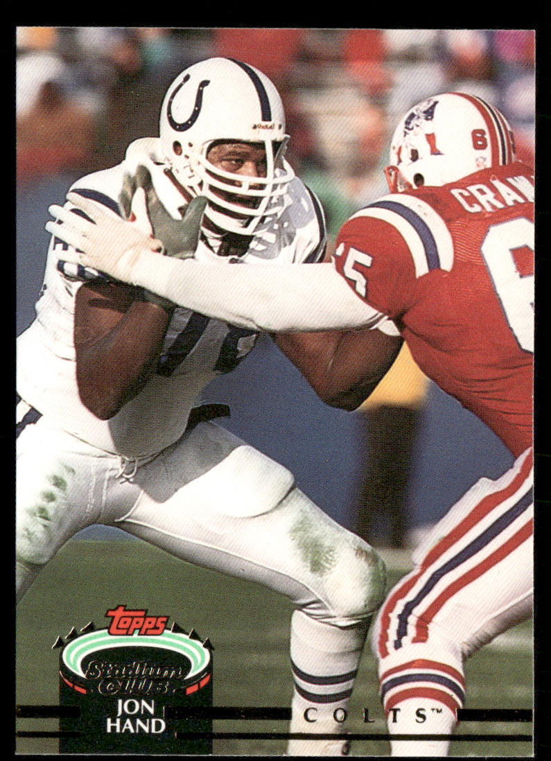 Jon Hand 1992 Stadium Club #254 Indianapolis Colts