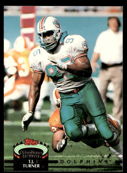 T.J. Turner 1992 Stadium Club #259 Miami Dolphins