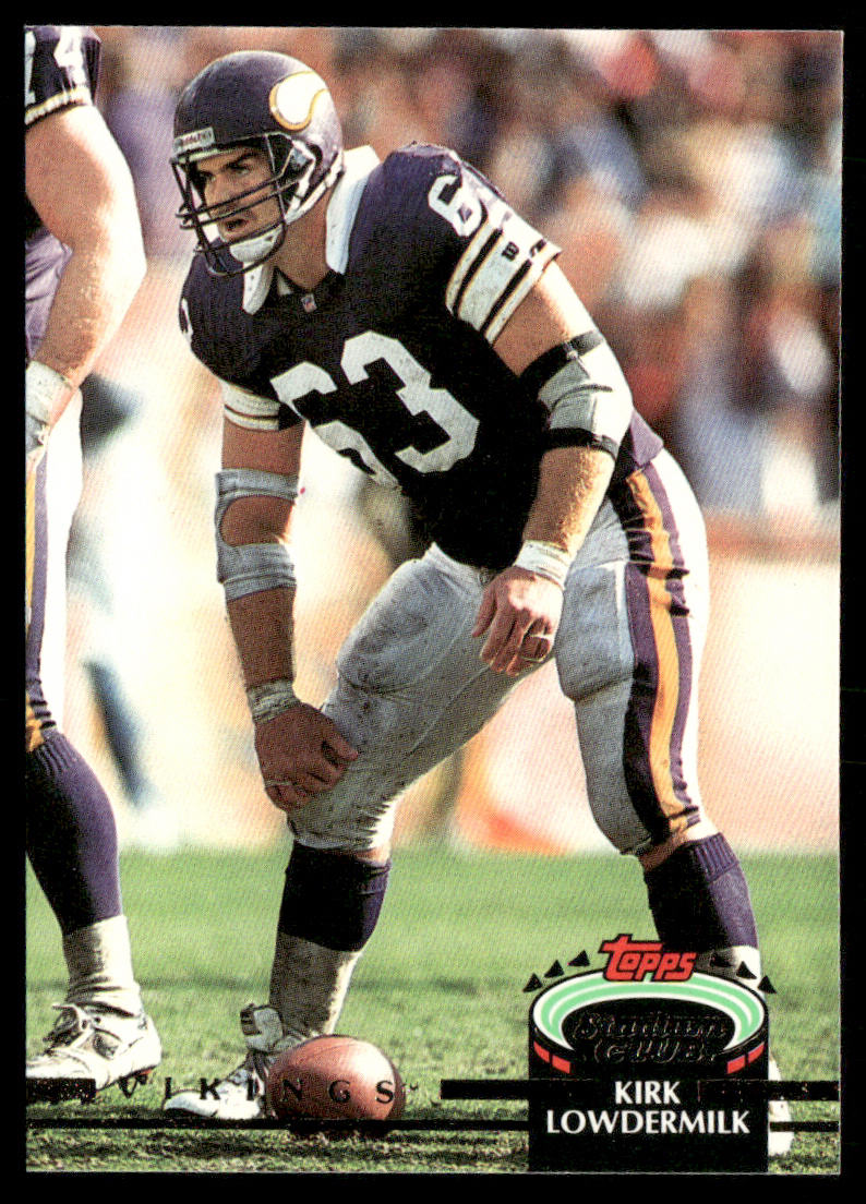 Kirk Lowdermilk 1992 Stadium Club #260 Minnesota Vikings
