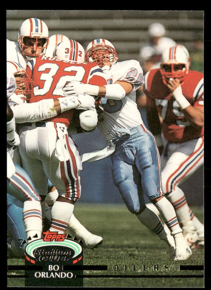 Bo Orlando 1992 Stadium Club #267 RC Houston Oilers