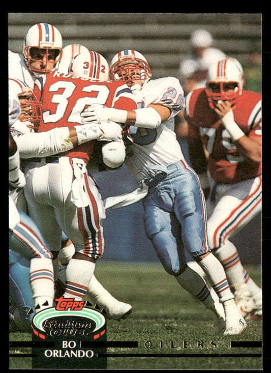 Bo Orlando 1992 Stadium Club #267 RC Houston Oilers