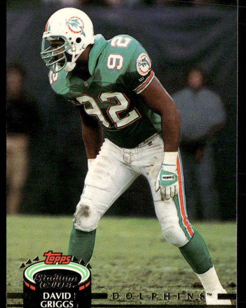 David Griggs 1992 Stadium Club #283 Miami Dolphins