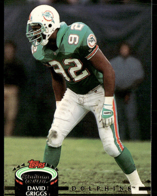 David Griggs 1992 Stadium Club #283 Miami Dolphins