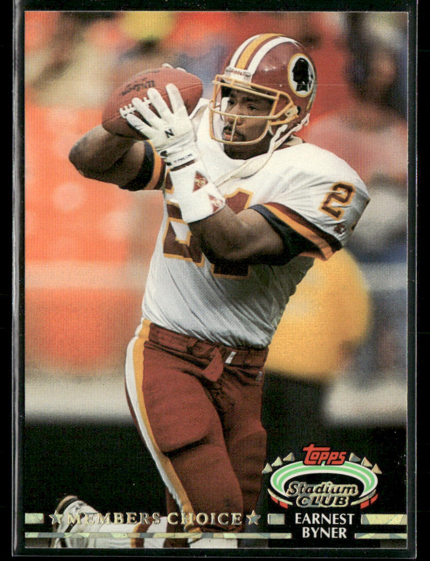 Earnest Byner 1992 Stadium Club #298 Members Choice Washington Redskins