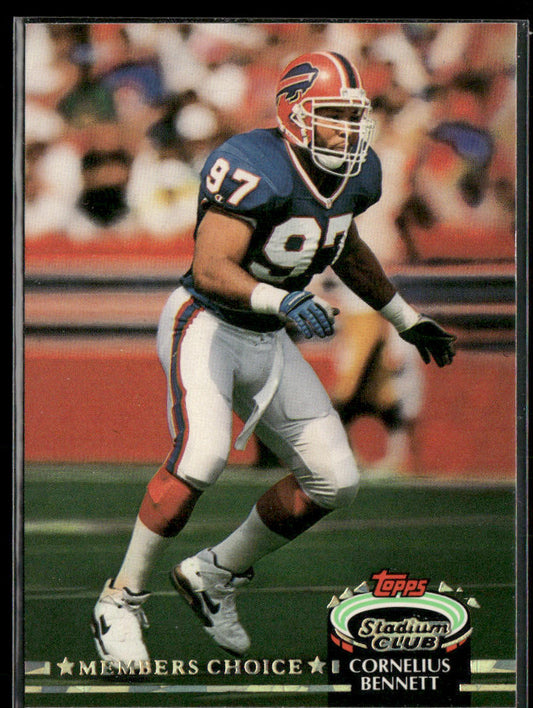 Cornelius Bennett 1992 Stadium Club #296 Members Choice Buffalo Bills