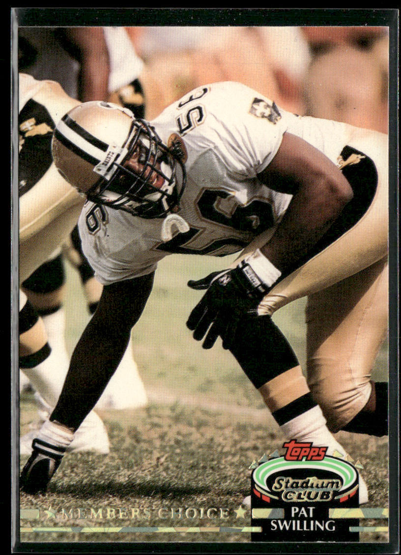 Pat Swilling 1992 Stadium Club #292 Members Choice New Orleans Saints