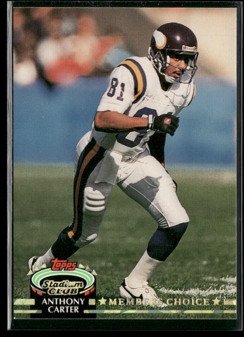 Anthony Carter 1992 Stadium Club #297 Members Choice Minnesota Vikings