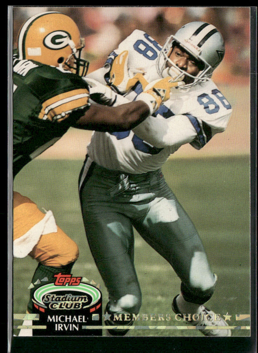 Michael Irvin 1992 Stadium Club #299 Members Choice Dallas Cowboys