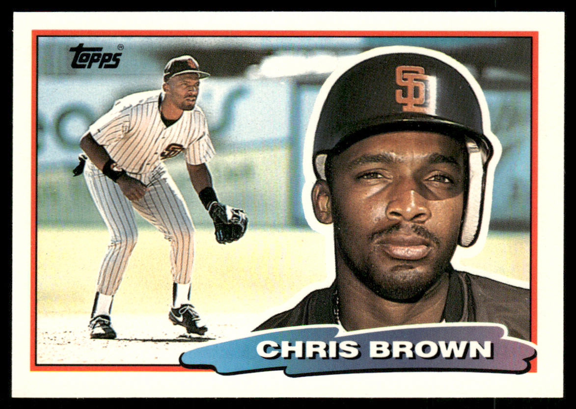 Chris Brown 1988 Topps Big #130a San Diego Padres