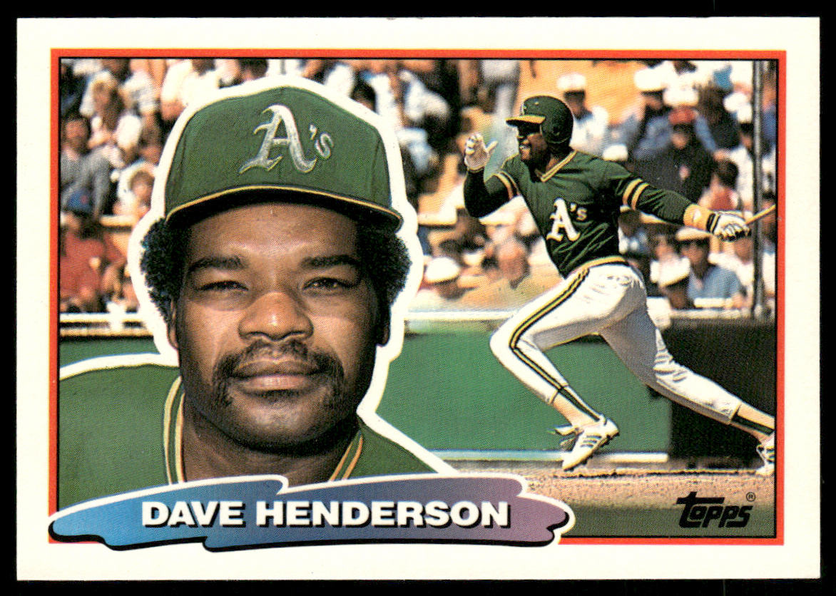 Dave Henderson 1988 Topps Big #131b Oakland Athletics