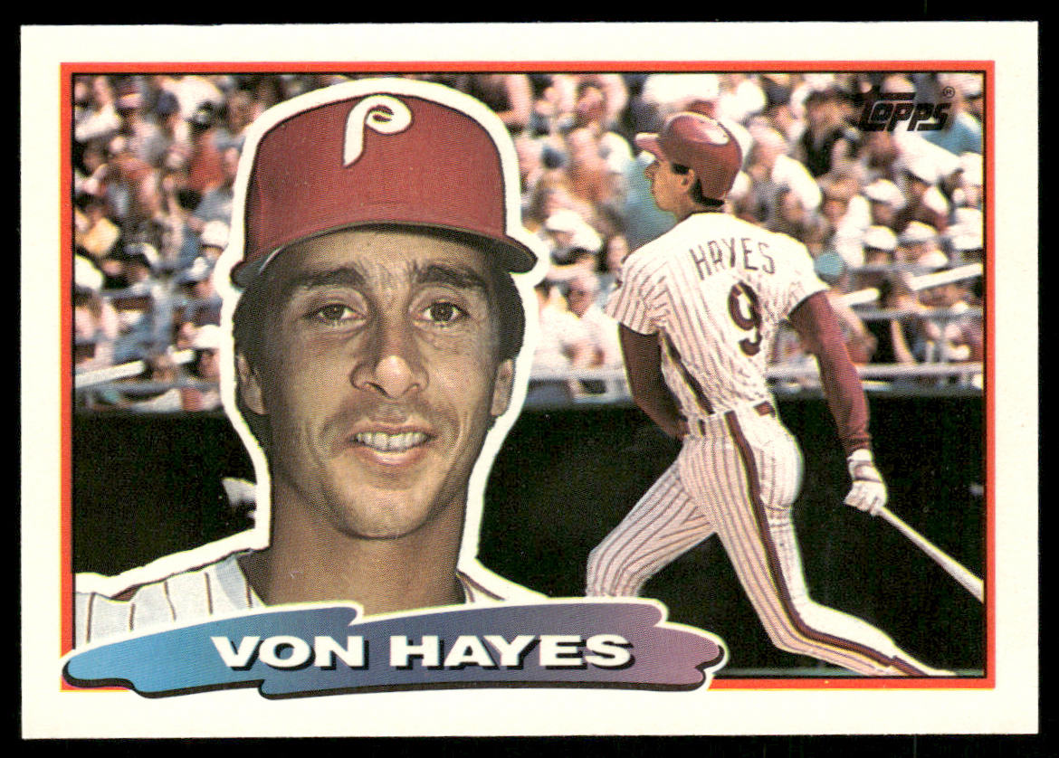 Von Hayes 1988 Topps Big #139b Philadelphia Phillies