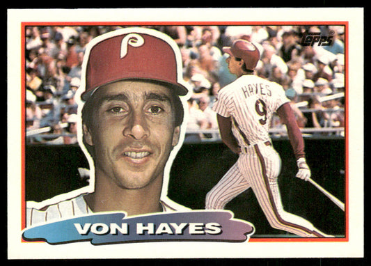 Von Hayes 1988 Topps Big #139b Philadelphia Phillies