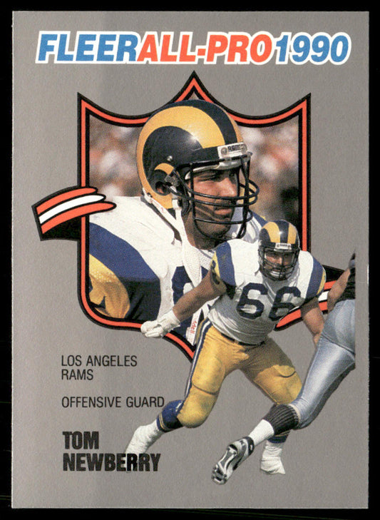 Tom Newberry 1990 Fleer All-Pro #6 Los Angeles Rams