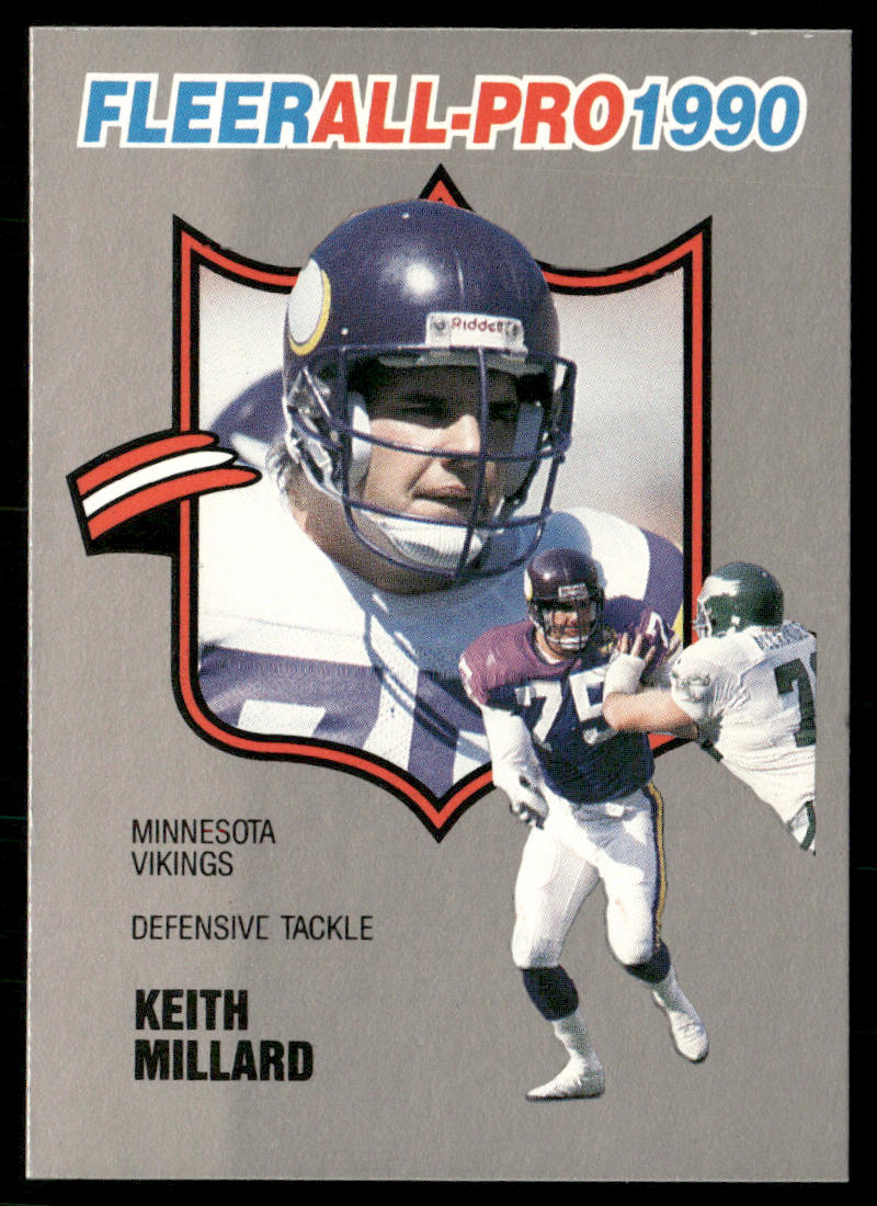 Keith Millard 1990 Fleer All-Pro #12 Minnesota Vikings