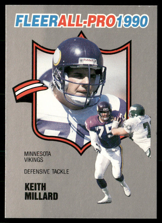 Keith Millard 1990 Fleer All-Pro #12 Minnesota Vikings