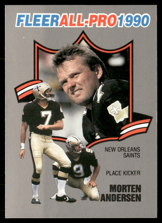 Morten Andersen 1990 Fleer All-Pro #23 New Orleans Saints