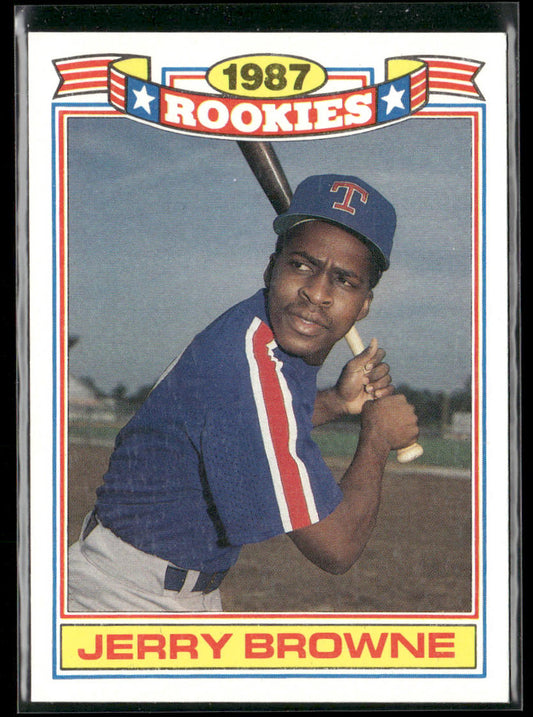 Jerry Browne 1988 Topps Glossy Rookies #21a Texas Rangers