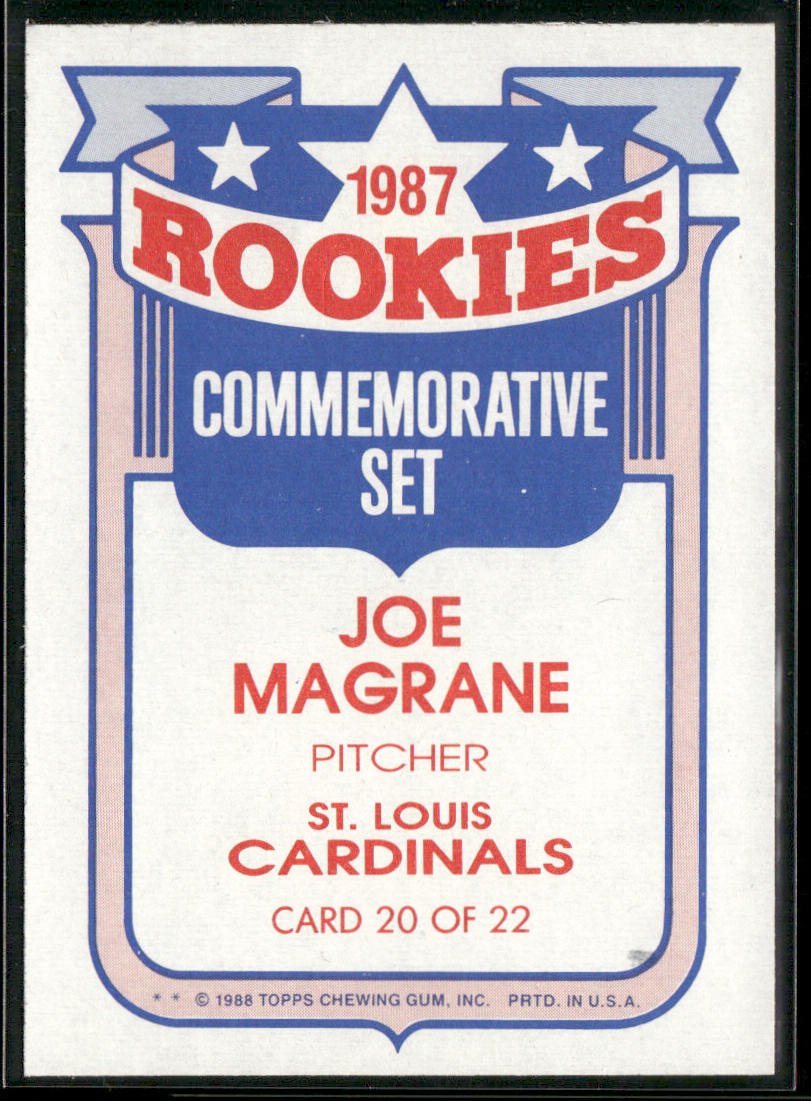 Joe Magrane 1988 Topps Glossy Rookies #20a St. Louis Cardinals