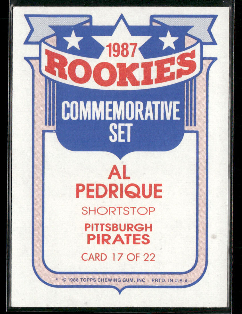 Al Pedrique 1988 Topps Glossy Rookies #17a Pittsburgh Pirates