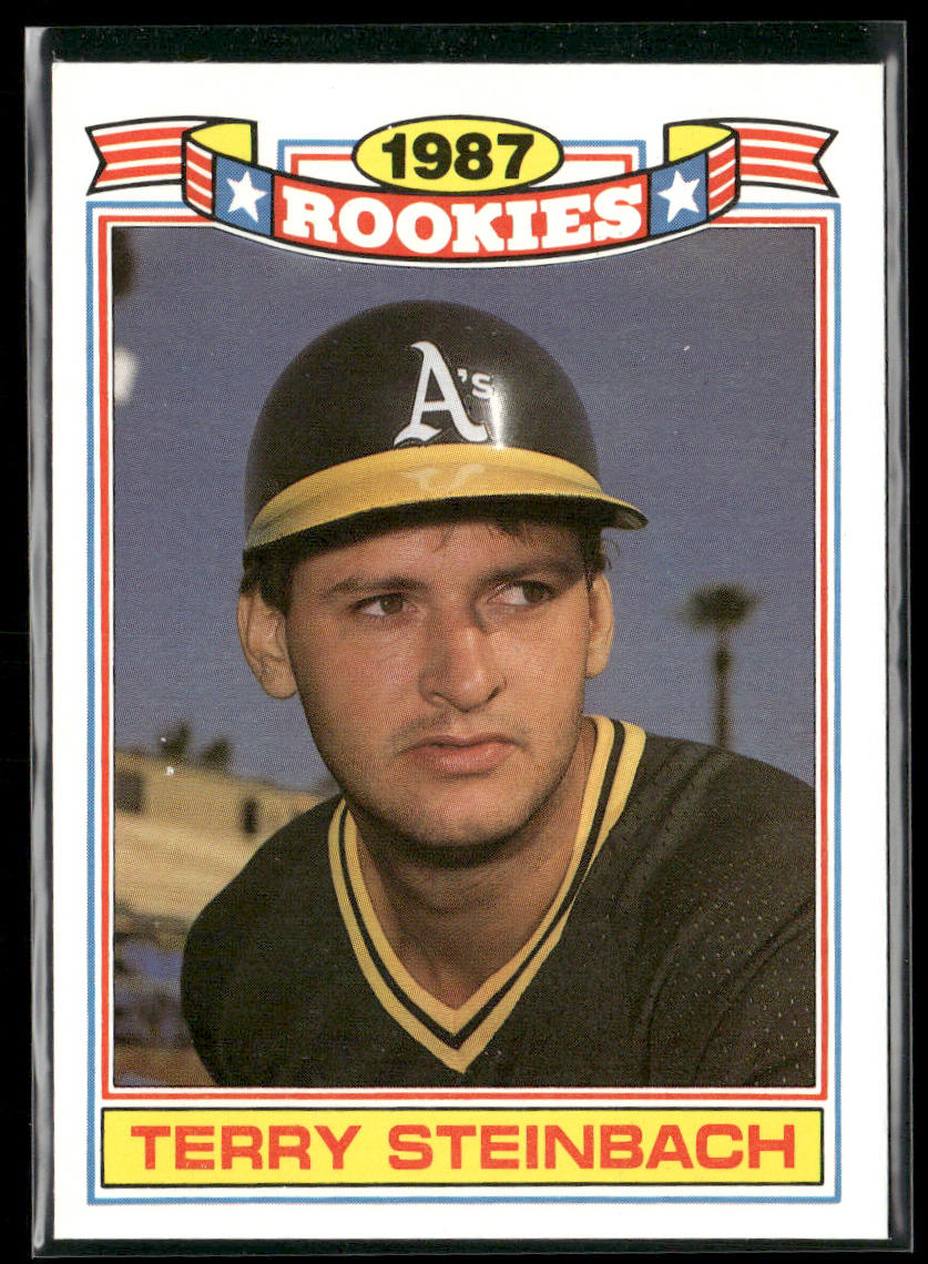 Terry Steinbach 1988 Topps Glossy Rookies #15a Oakland Athletics