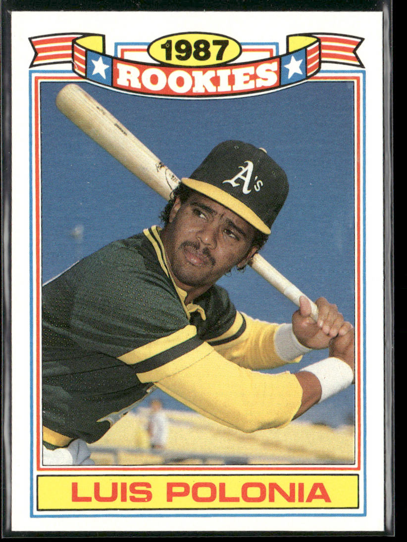 Luis Polonia 1988 Topps Glossy Rookies #14a Oakland Athletics
