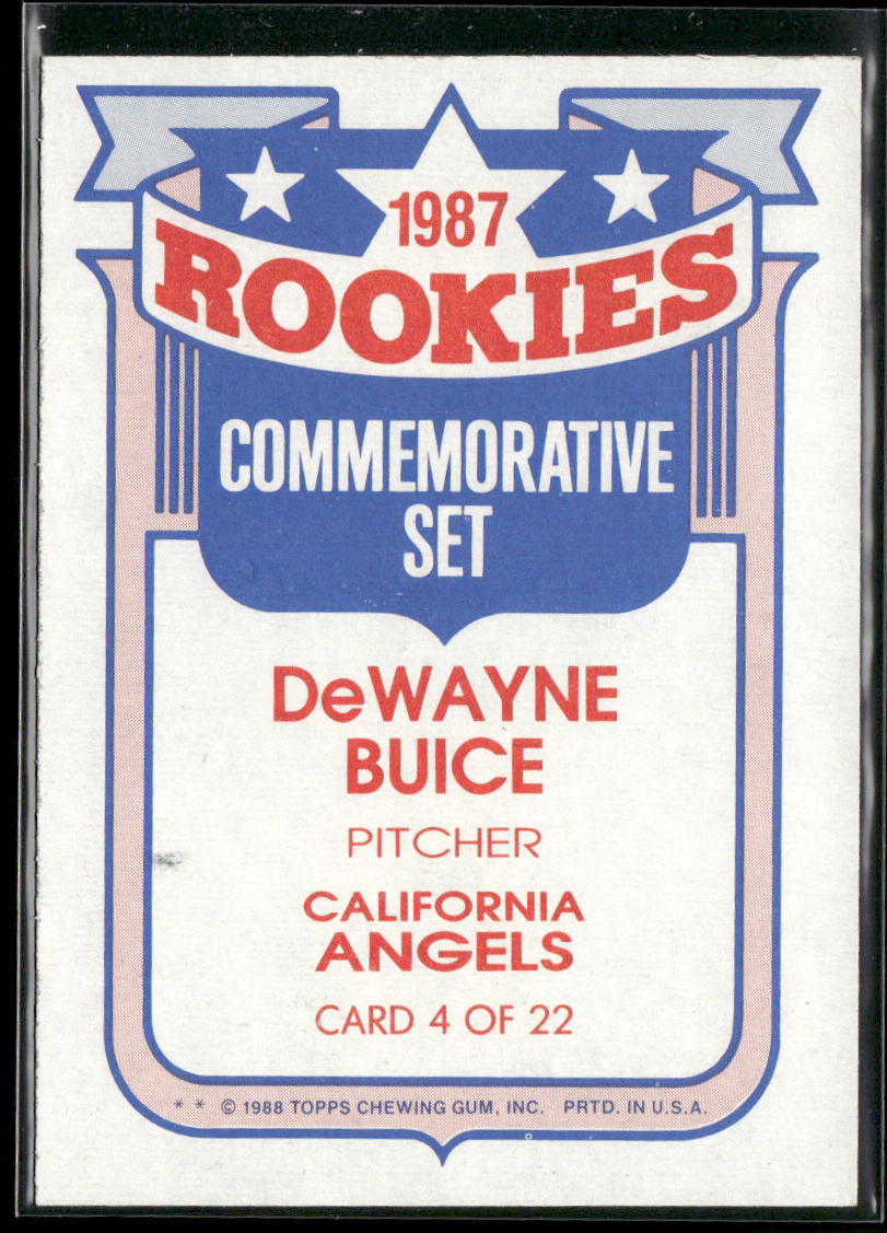 DeWayne Buice 1988 Topps Glossy Rookies #4 California Angels