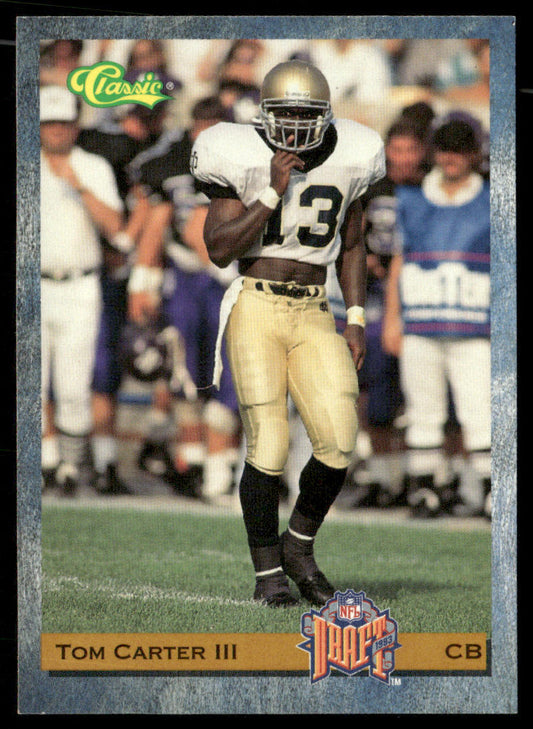 Tom Carter 1993 Classic #67 Washington Redskins