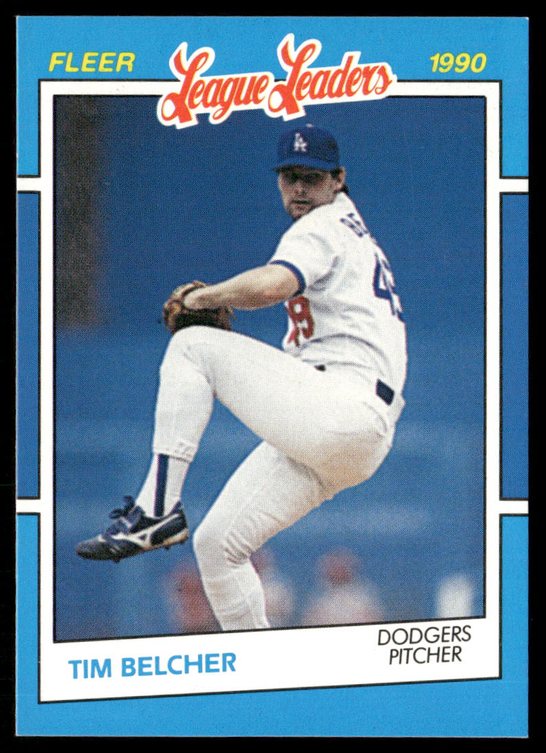 Tim Belcher 1990 Fleer League Leaders #2 Los Angeles Dodgers