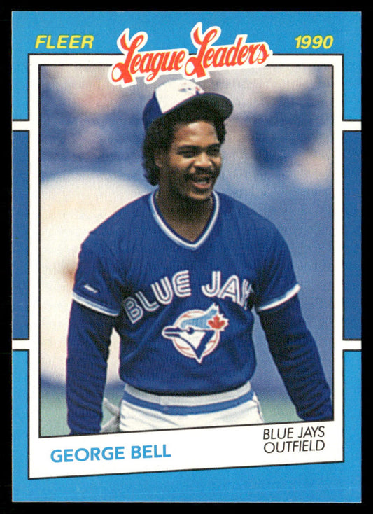 George Bell 1990 Fleer League Leaders #3 Toronto Blue Jays