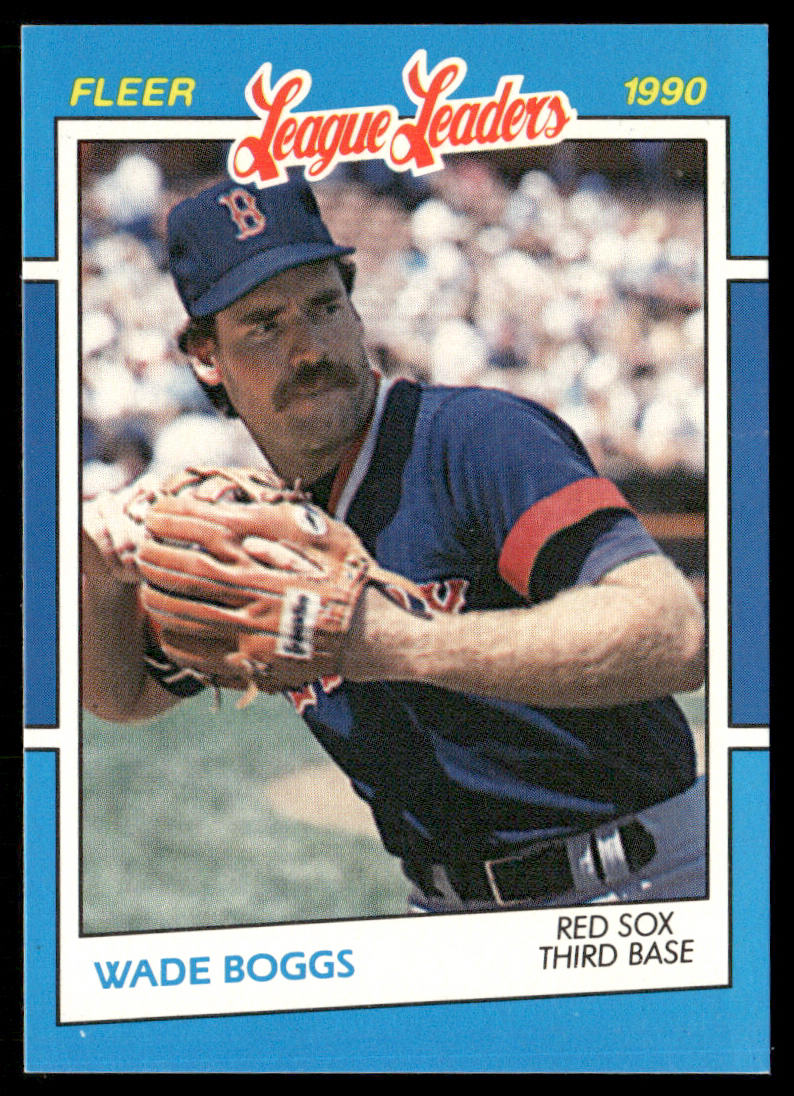 Wade Boggs 1990 Fleer League Leaders #4 Boston Red Sox