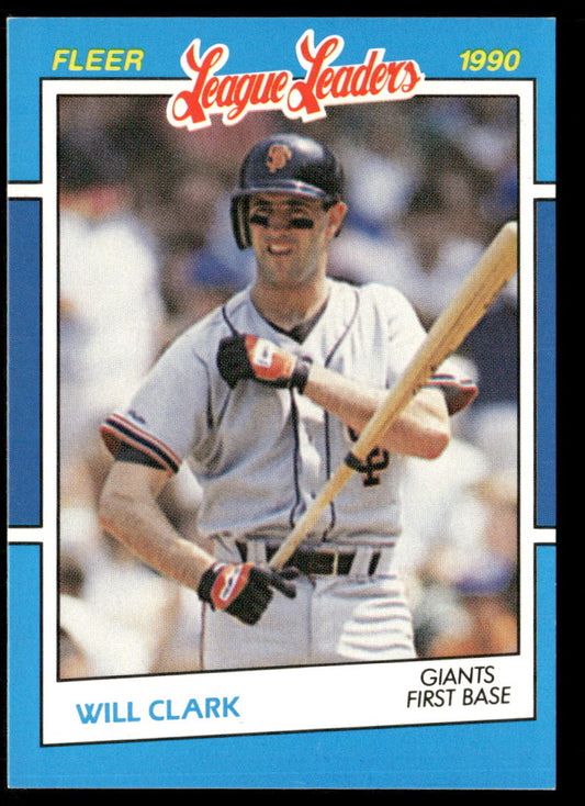 Will Clark 1990 Fleer League Leaders #6 San Francisco Giants