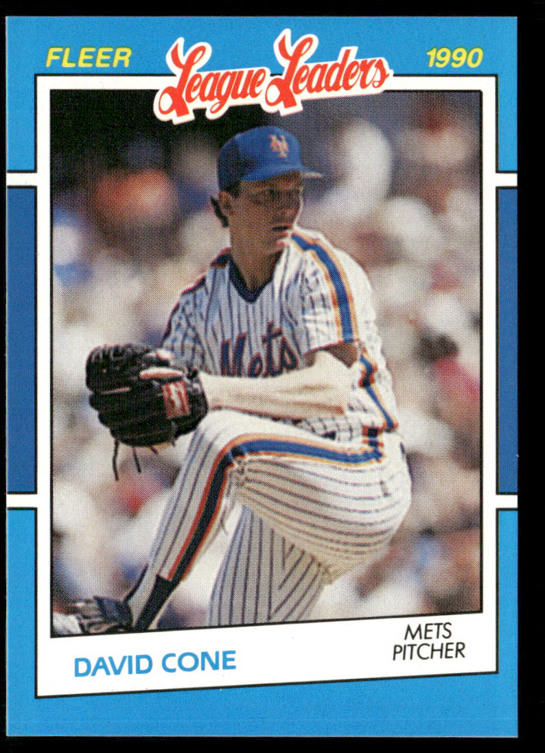 David Cone 1990 Fleer League Leaders #7 New York Mets